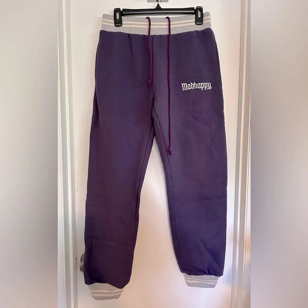 NWOT Madhappy Alumni Heritage Purple Sweatpants Small